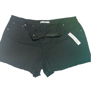 Highway Jeans Black Distressed Shorts Junior Plus 22